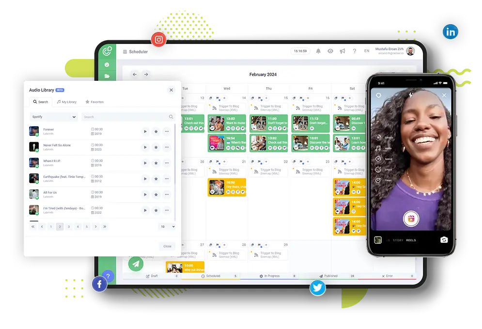 Discover the perfect soundtrack to inspire your followers... Discover the perfect soundtrack to inspire your followers...